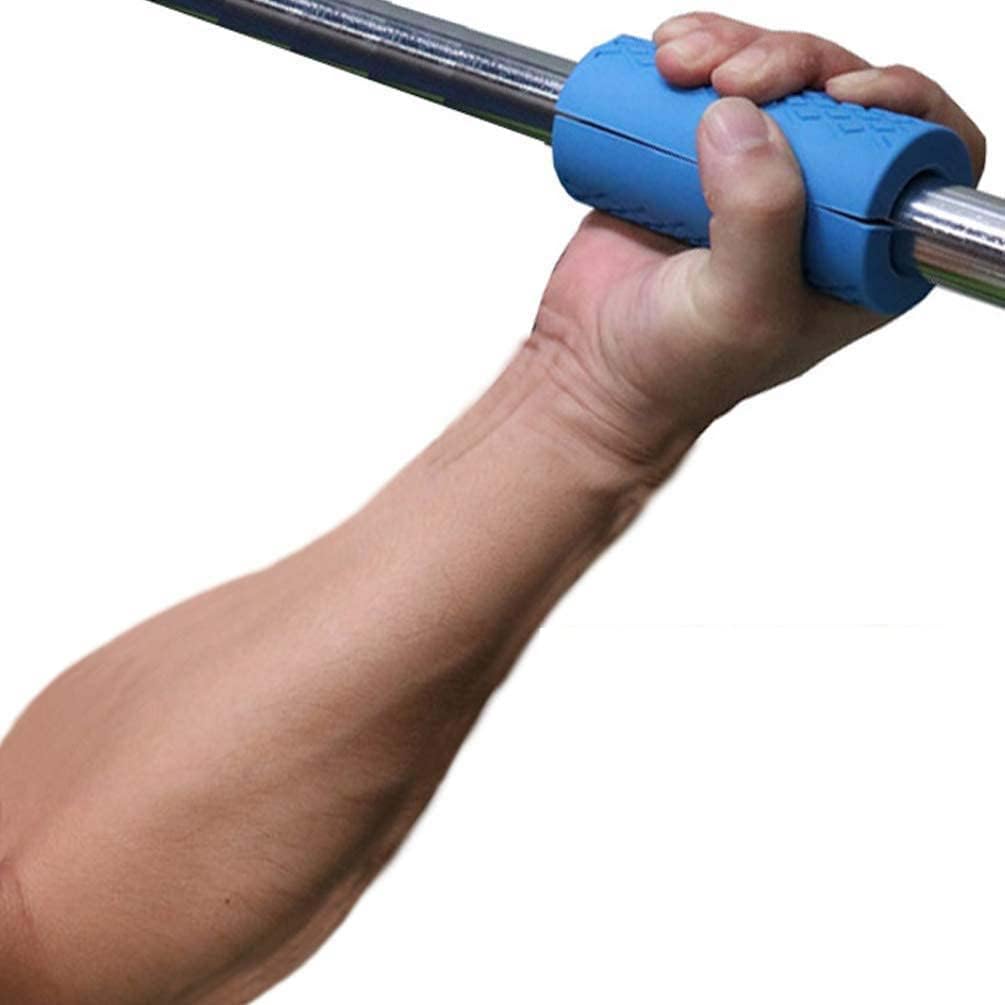 IADUMO Barbell Grips – Adaptador de brazo grueso para mancuernas con goma de silicona de alta densidad, agarres de barra para levantamiento de