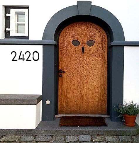 NACH Números de casa flotantes en sombra para exteriores, números de casa negra, números de dirección de metal para casa, números de casa modernos