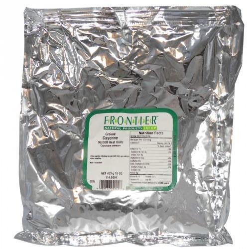 Frontier Natural Products Cayenne Ground 90000 unidades de calor — 16 oz