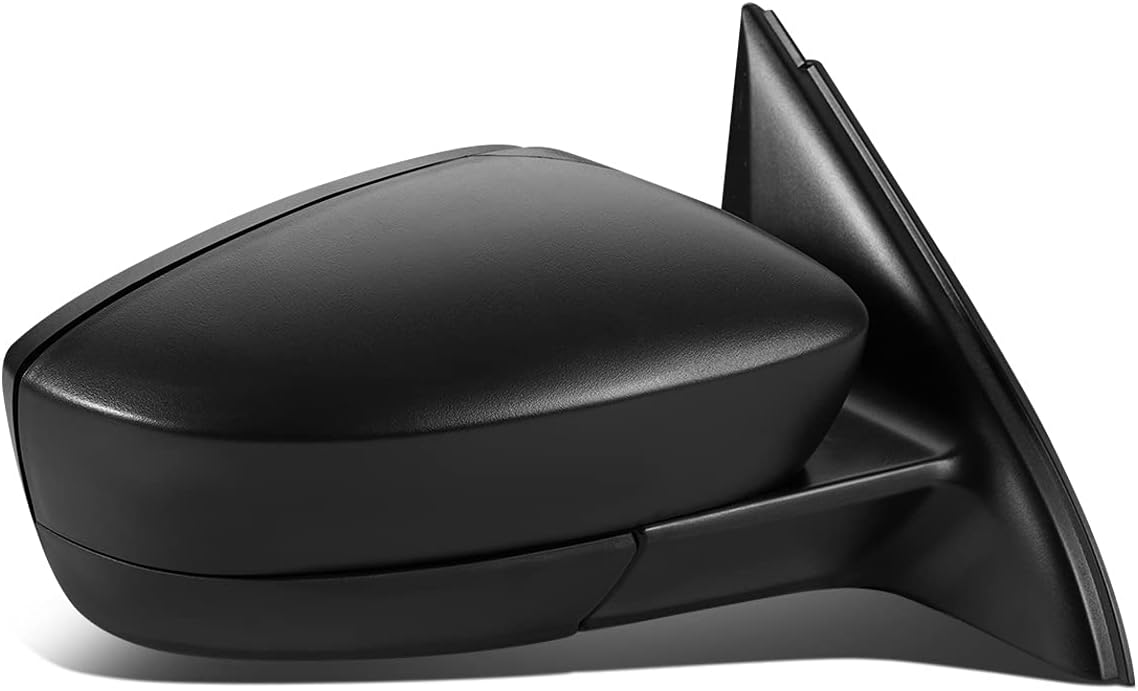DNA Motoring OEM-MR-VW1321159 Espejo retrovisor plegable para el lado del pasajero con ajuste de potencia negro con vidrio calentado compatible con