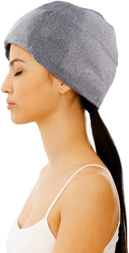 FOMI Care – Gorro de hielo con cobertura completa de gel para migraña, tapa fría craneal, paquete de recuperación de quimioterapia y dolor de cabeza