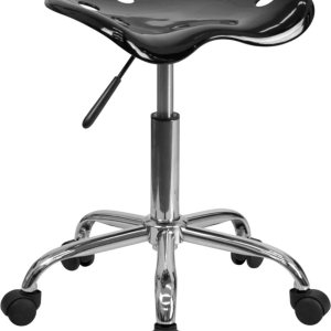 Taburete tipo tractor, de Flash Furniture, color verde manzana, cromado, Plástico, Negro Taburete tipo tractor, de Flash Furniture, color verde manzana, cromado, Plástico, Negro