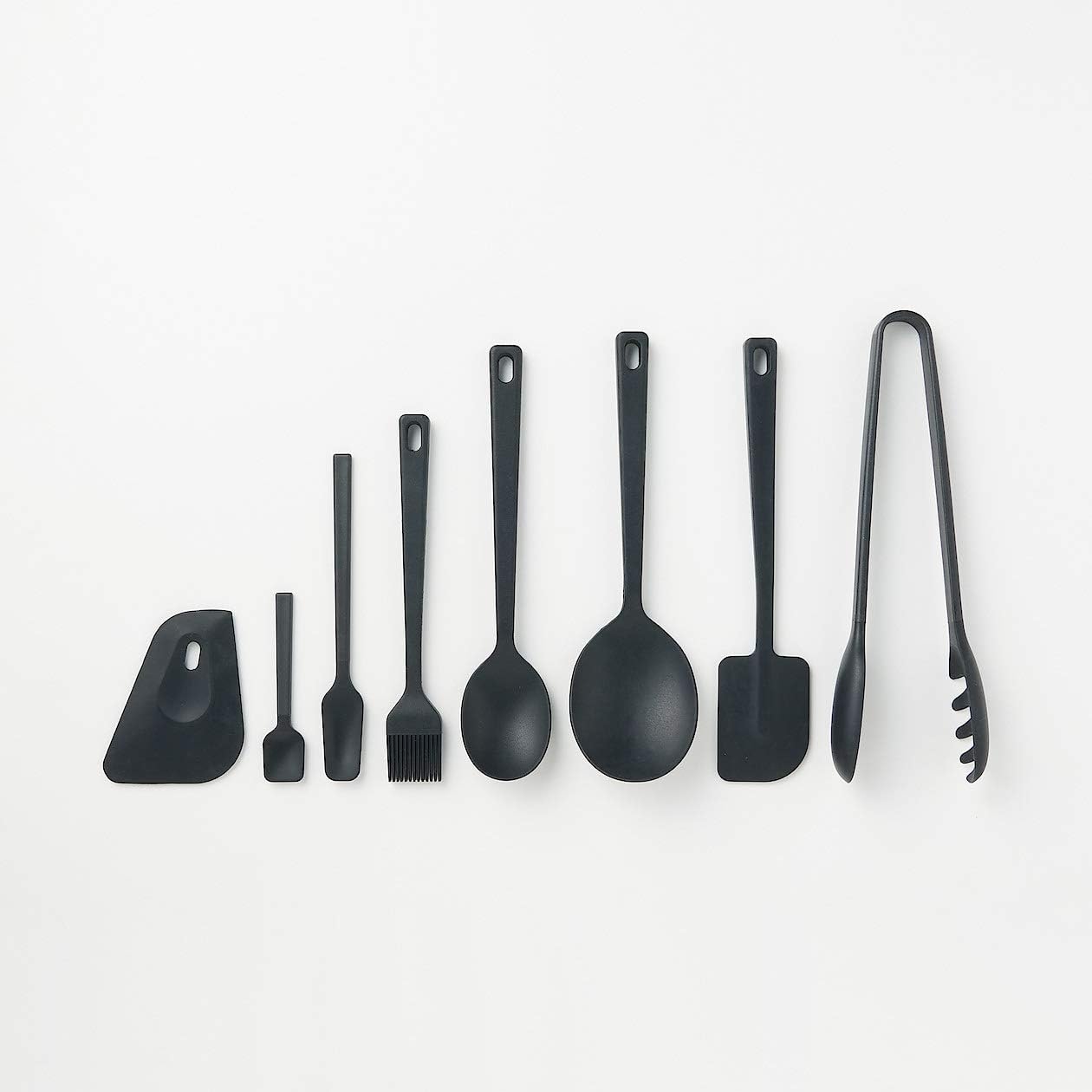 Cuchara de cocina de silicona pequeña 9.8 in negro