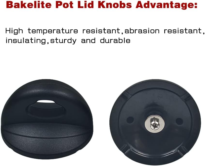 Juego de 2 pomos universales para tapa de olla, mango de repuesto para utensilios de cocina, tapa de olla de repuesto, pomos para cazuela, hervidor