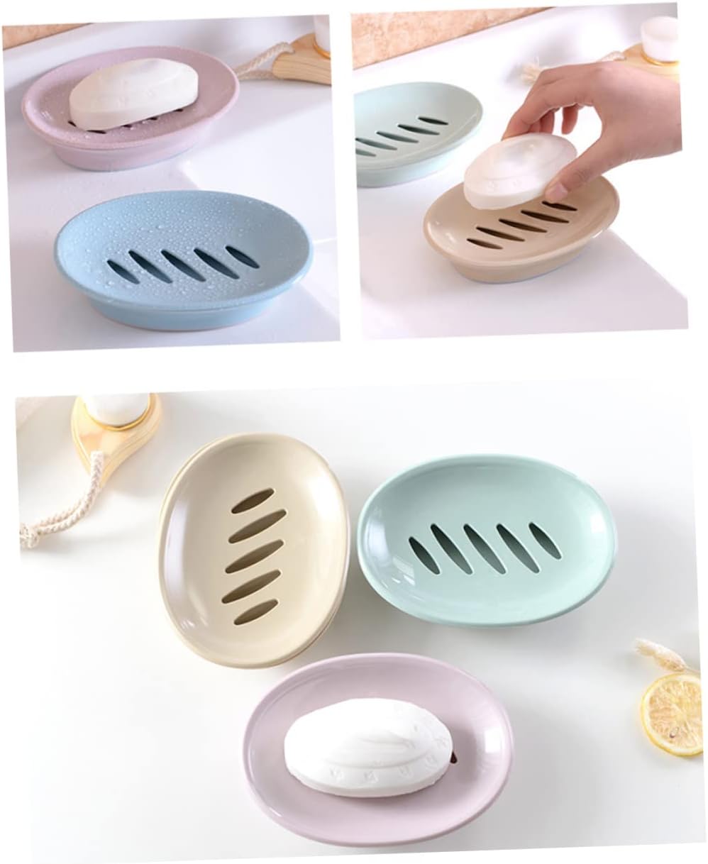 Zerodeko Caja de viaje de jabón redondo Jabonera redonda Jabonera en forma de corazón Jabonera Escurridor Titular Caja de jabón Jabonera Jabonera