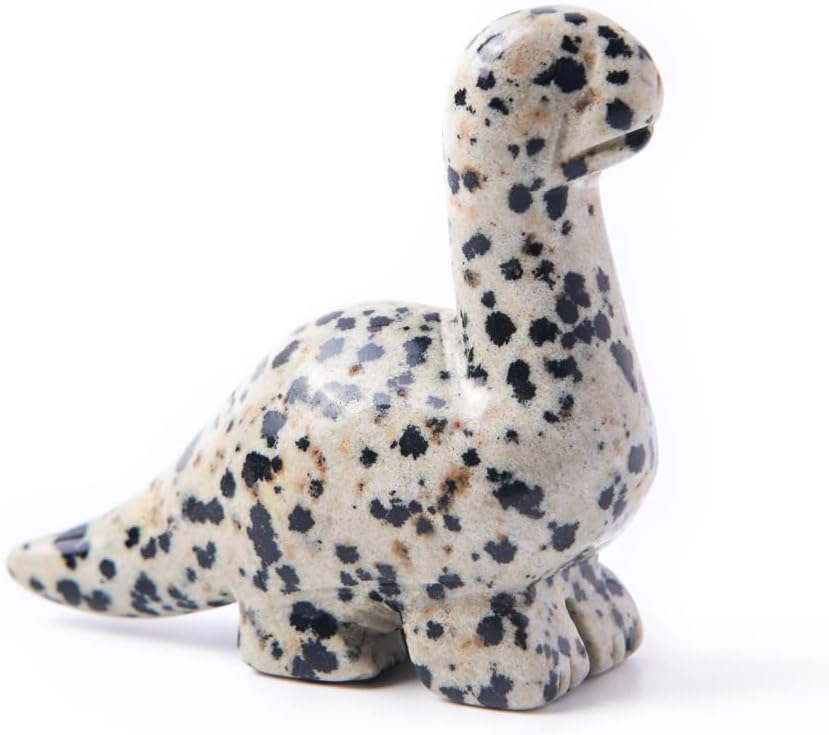 YGLINE Talla de dinosaurio de piedras preciosas pequeñas,Figura animal de cristal,Estatua de piedra curativa de Reiki