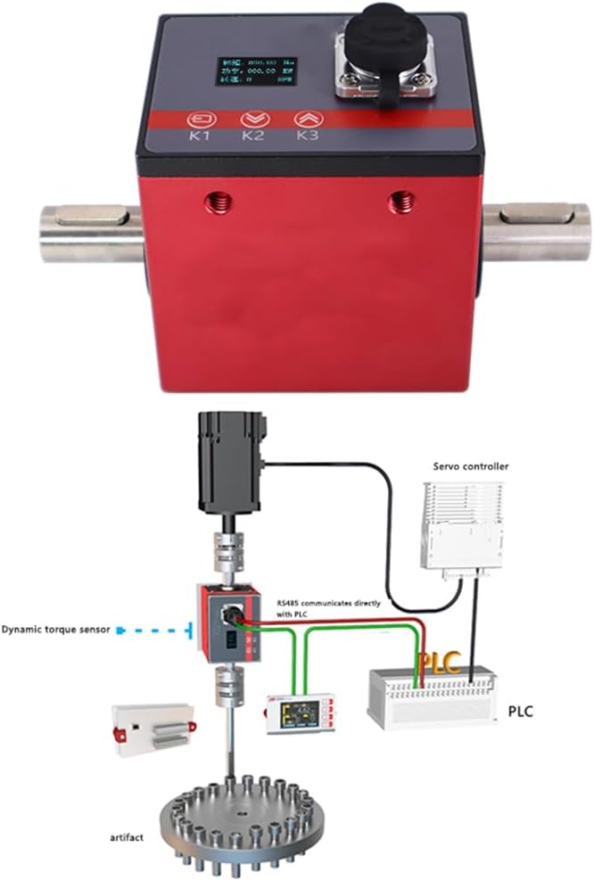 Sensor de par giratorio digital ATO, sensores de par dinámicos de 1 Nm con pantalla LCD para medición de velocidad del motor, señal de salida  5 V