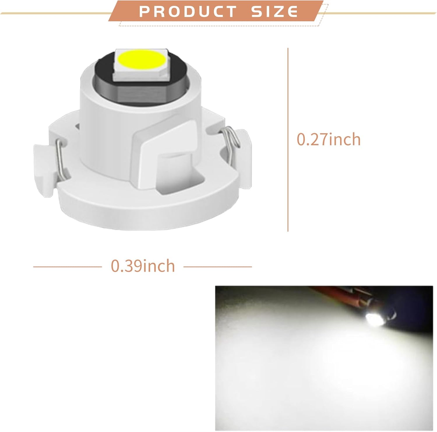 yvshy 10 lámparas de escritorio T4.2 para instrumentos de automóvil, luz indicadora ultra brillante 3030 de 12 V, accesorios de iluminación de