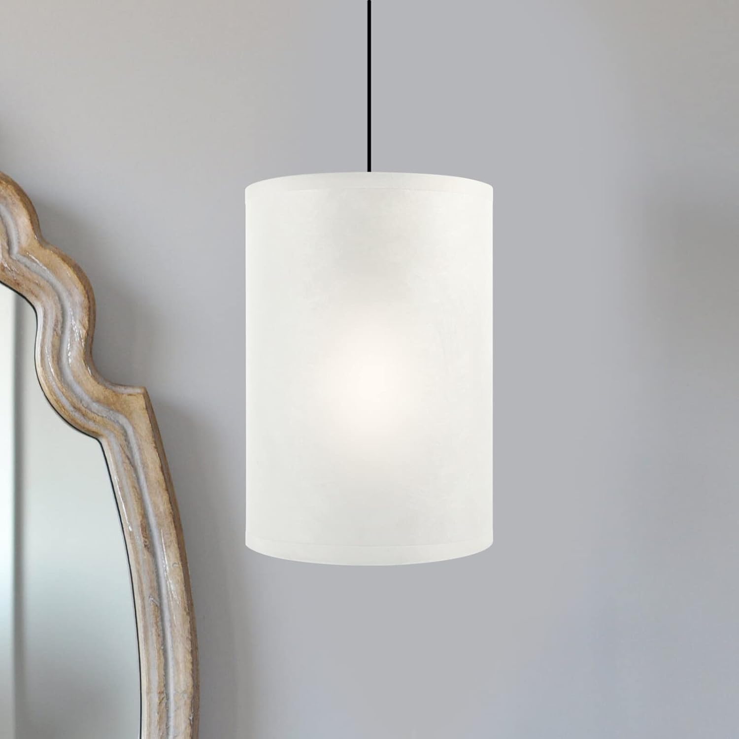 Housoutil Máscara de seguridad rectangular blanca de metal con pantalla de lámpara