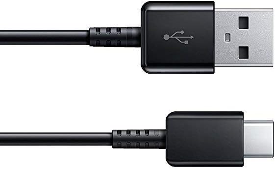 Dos (2) cables de carga de datos OEM SAMSUNG USB-C para Galaxy S9S9 PlusS8S8+Note8 – Negro EP-DG950CBE – Embalaje a granel