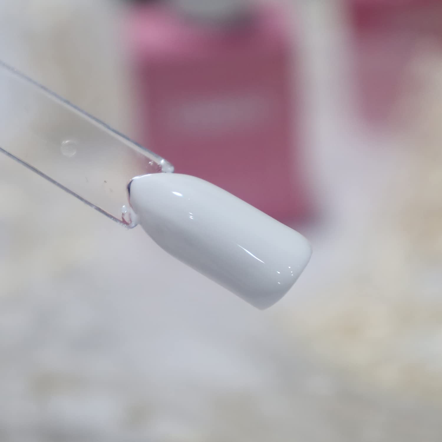 FZANEST Esmalte de uñas de gel súper blanco, esmalte de gel de botella de repuesto LED UV