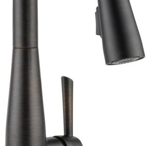 Delta Faucet Essa Llave de una manija para barpreparación con acoplamiento de magnatita y cabezal rociador Touch-Clean, 9913T-RB-DST Delta Faucet Essa Llave de una manija para barpreparación con acoplamiento de magnatita y cabezal rociador Touch-Clean, 9913T-RB-DST