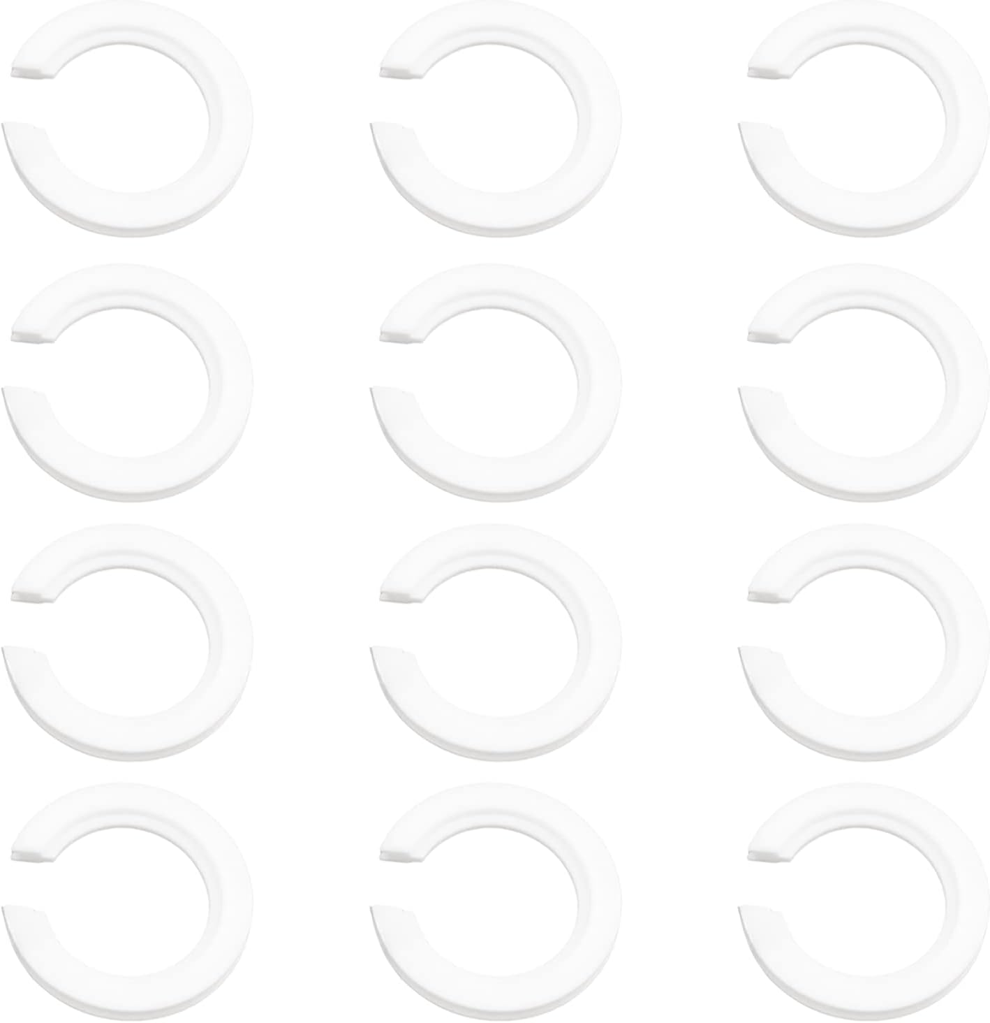 12 unids blanco uno lámpara arpa sillín adaptador convertidor uno lámpara sombra reducción anillos E27 a E14 convertidor zoom out, 1.772 x 1.142 in