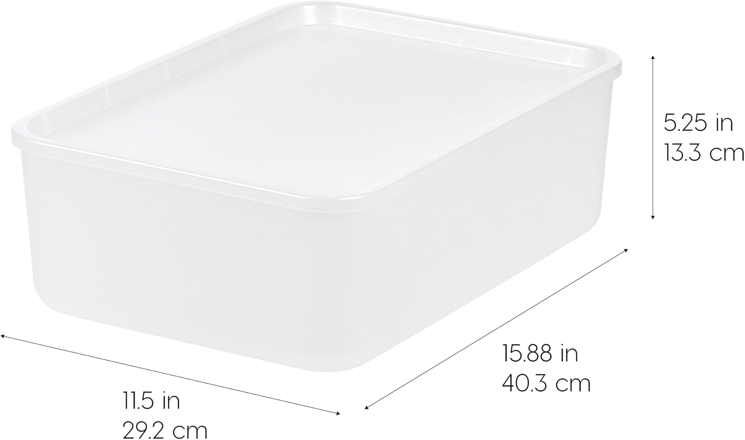 IRIS Cesta de almacenamiento modular de plástico mediana con tapa, paquete de 4, apilable, para cocina, baño, dormitorio, armario, habitación de los