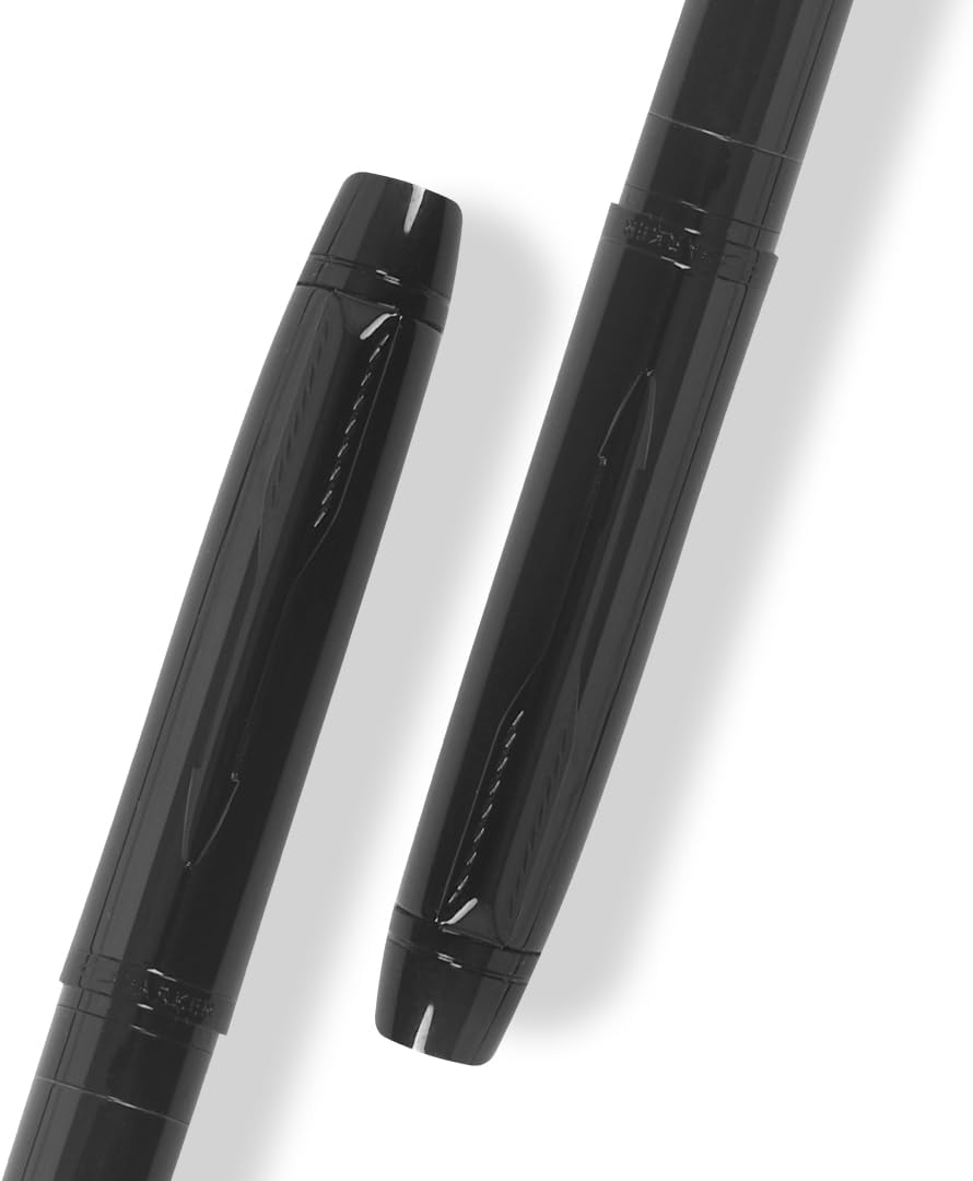 Parker Odyssey Laque – Bolígrafo de bola enrollable con acabado de metal negro, opción sofisticada para profesionales de oficina, estudiantes
