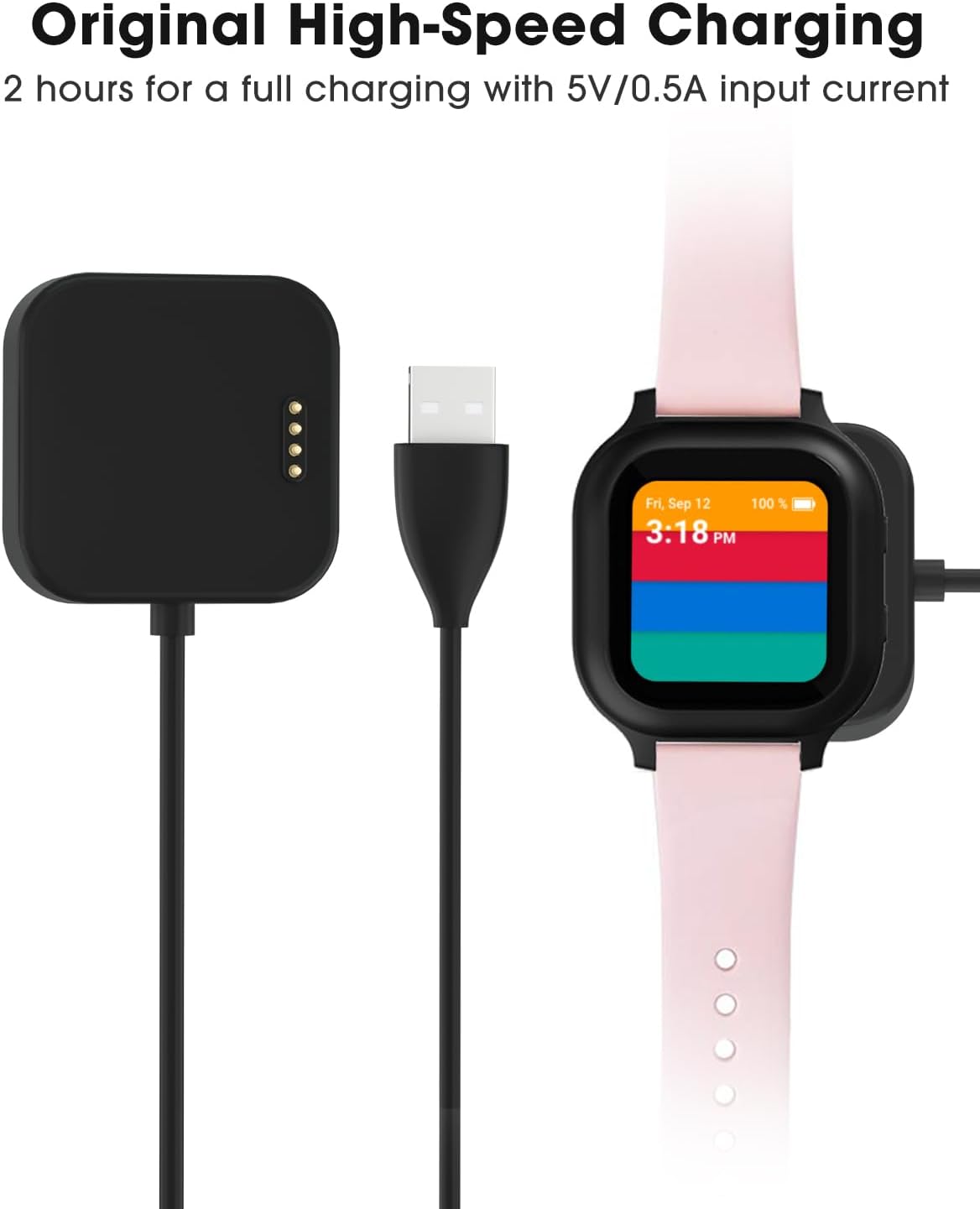 SimpleThings Compatible con el cargador de reloj Gabb, potente cargador magnético con cable de 3.3 pies