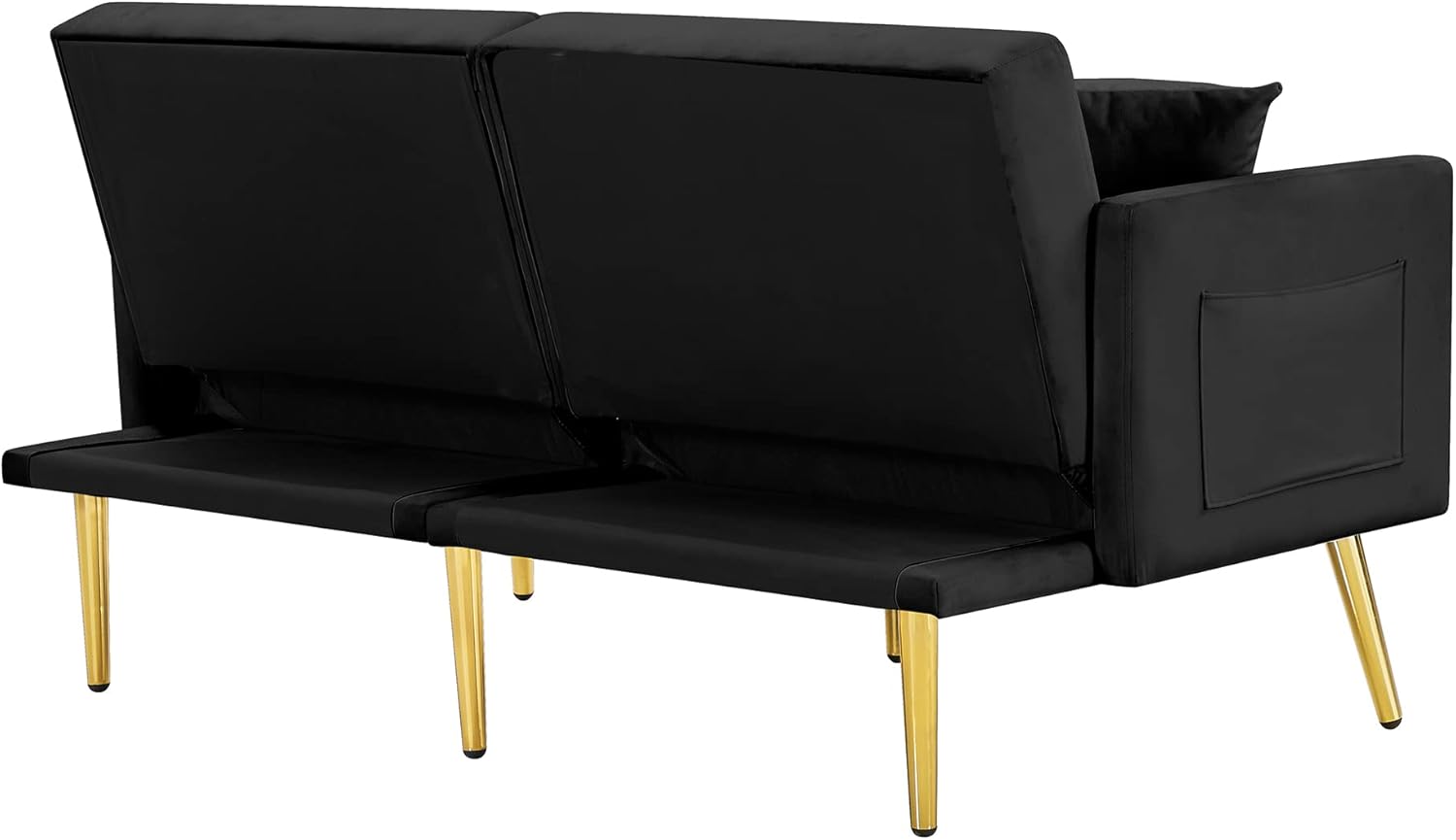 Sofá cama, sofás cama y sofás  Sofá reclinable convertible de 59 pulgadas, moderno, ajustable, de terciopelo, futón, sofás, cama para sala de estar,