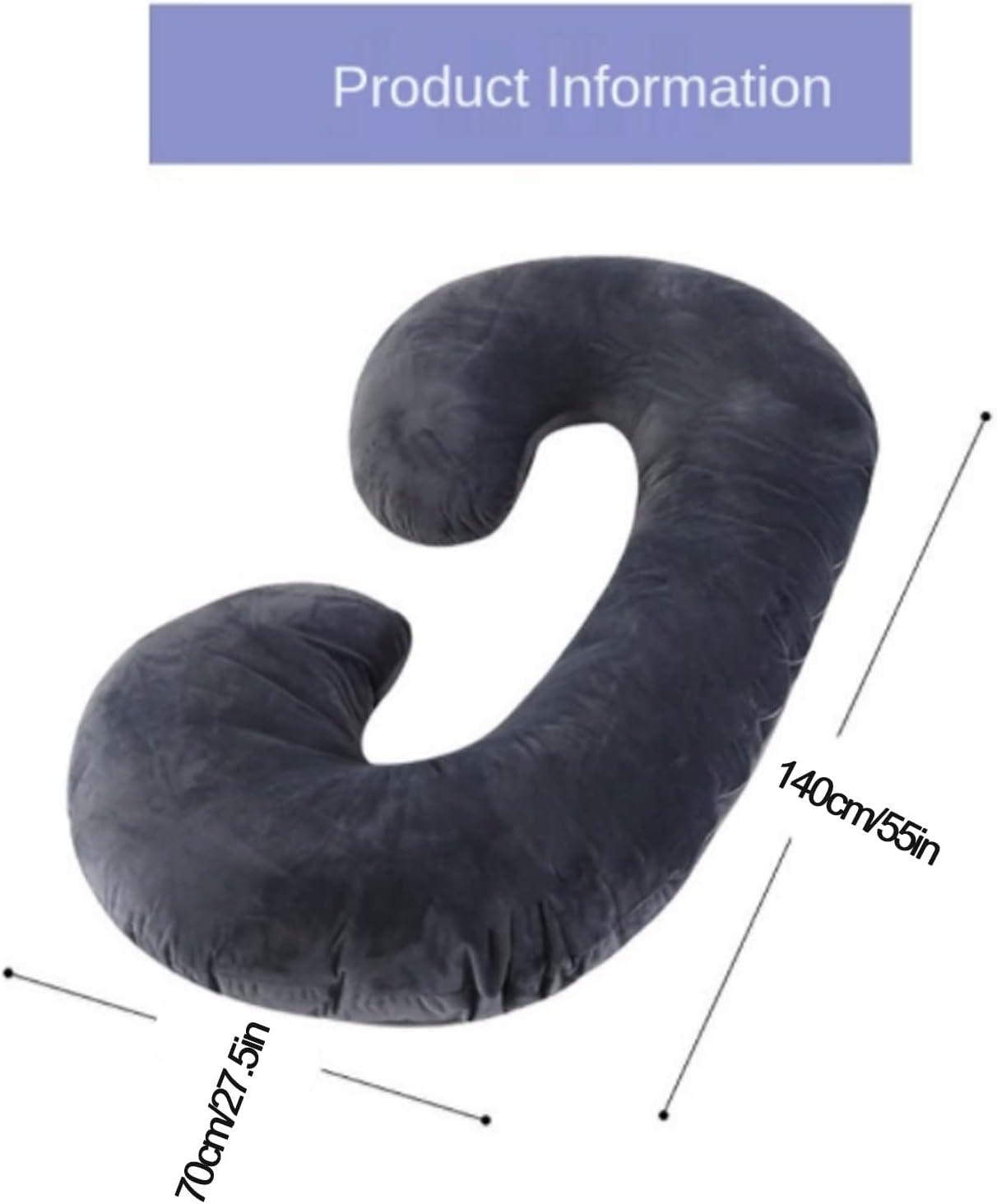 Pregnancy Pillows C-Shape Full Body Pillow and Maternity Support with Velour Cover Support for Back HIPS Legs Belly a Must Have for Pregnant Women