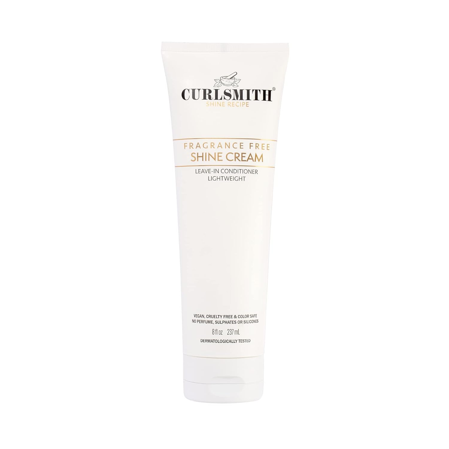 CURLSMITH – Shine Cream, acondicionador sin enjuague, hidratante, sensible, sin fragancia para todo tipo de rizos y cabello, vegano (8 fl oz)