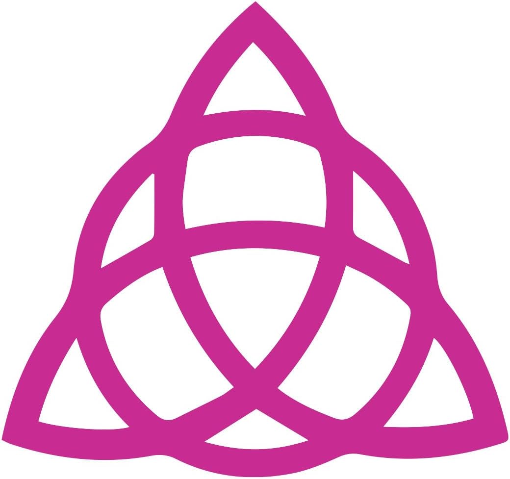 Triquetra Symbol Sticker Vinyl Decal Notebook Car Window Laptop 4″ x 4″ (Hot Pink)