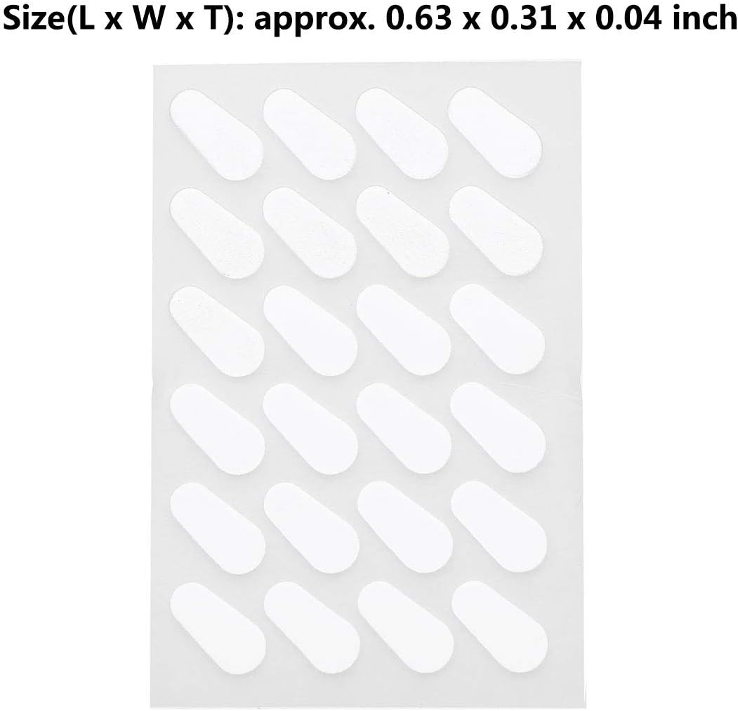 Freebily 12 pares de almohadillas de espuma EVA suave, autoadhesivas, antideslizantes, para lentes, lentes de sol, tipo D, blanco, talla única