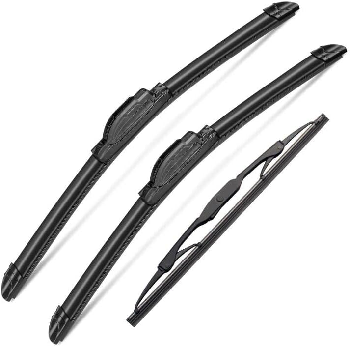 Juego de 3 limpiaparabrisas para Hyundai Tucson 2005-2009, Kia Sportage 2005-2009, limpiaparabrisas de repuesto original delantero y trasero, 24