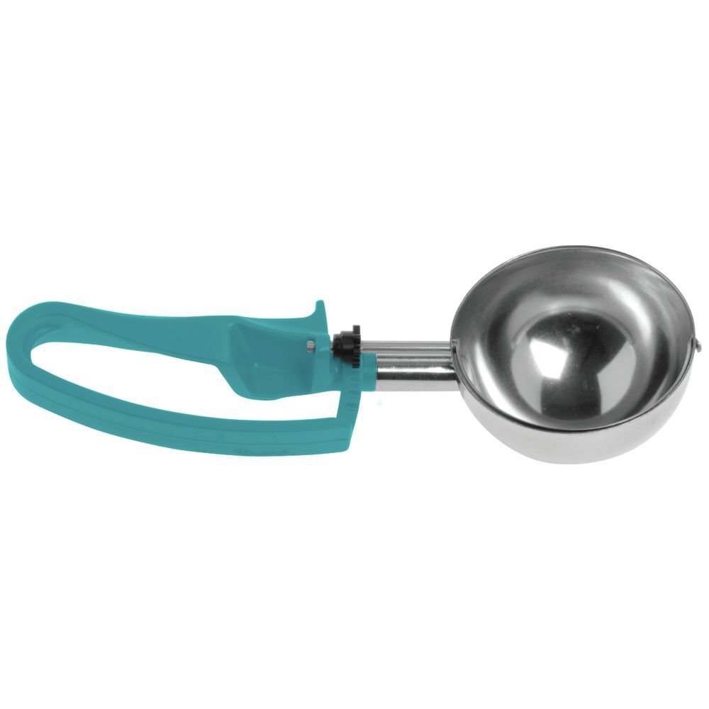 Vollrath 47389 SS – Plato para apretar con mango verde azulado, 6 onzas, color plateado, 1 unidad (paquete de 1)