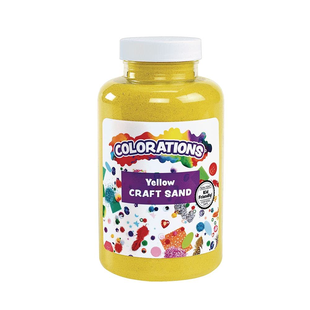 Colorations CSYE – Arena colorida para manualidades, color amarillo, 22 onzas