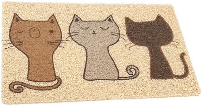 iplusmile Contenedores de plástico Alfombra para sentarse para mascotas, tapete de arena para gatos, suministros para mascotas, alfombrilla de
