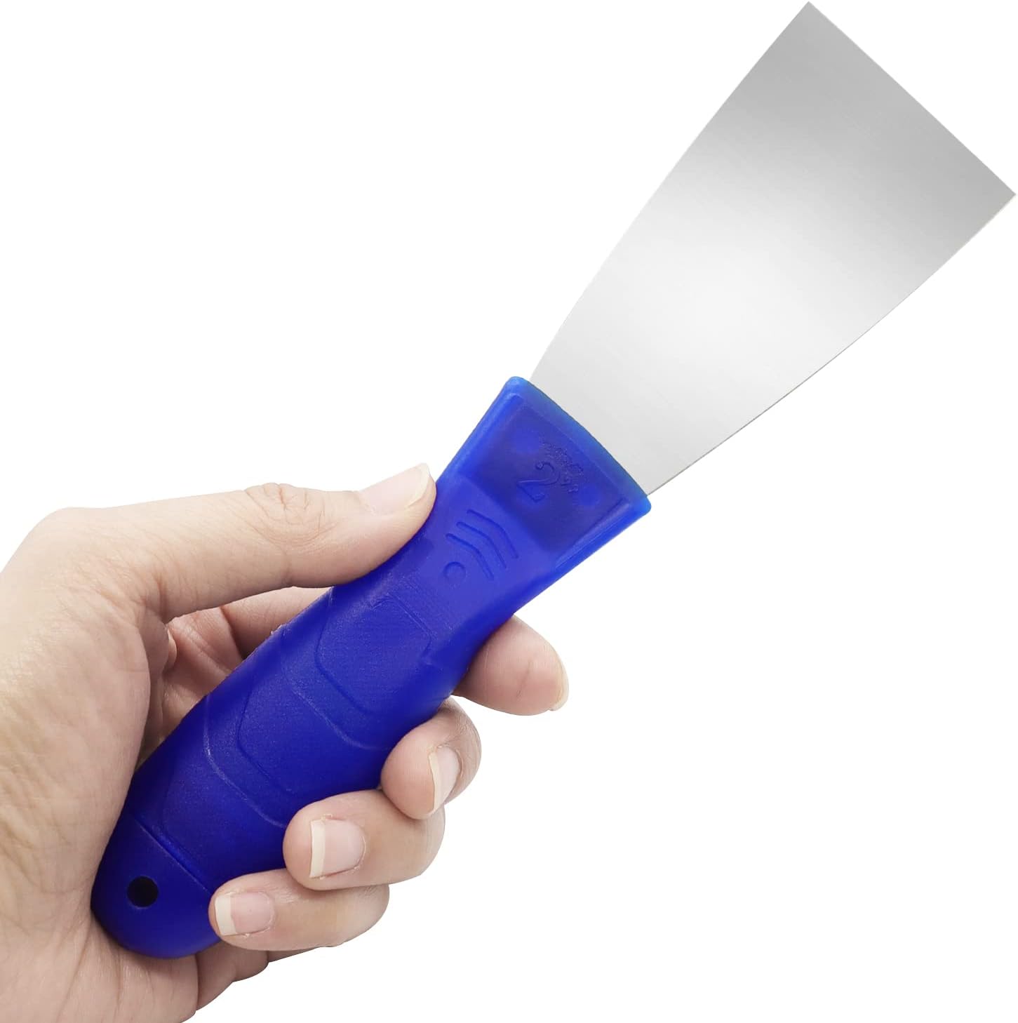Cuchillo de masilla, raspador de acero inoxidable de 2 pulgadas, cuchillos de mango de plástico para paneles de yeso, calcomanías, papel de pared,