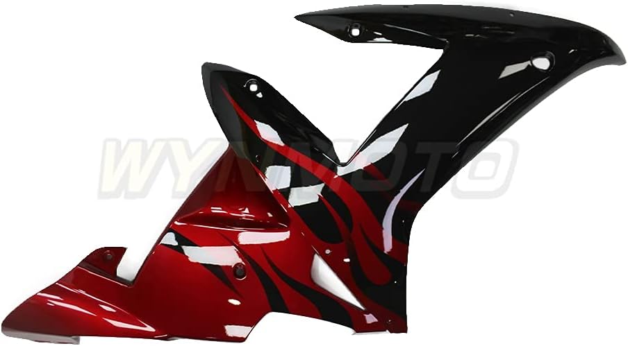 WYNMOTO Kit de carenado completo de plástico negro rojo apto para Yamaha 2002 2003 YZF1000 R1 02 03 YZF R1 ABS Molde de inyección de motocicleta