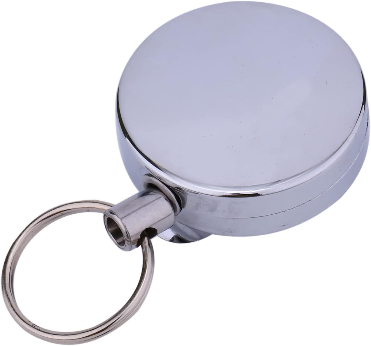 Fydun Tirador retráctil de 23.6 in, llavero llavero clip para cinturón llavero bak cadena retráctil retroceso de acero inoxidable titular de la