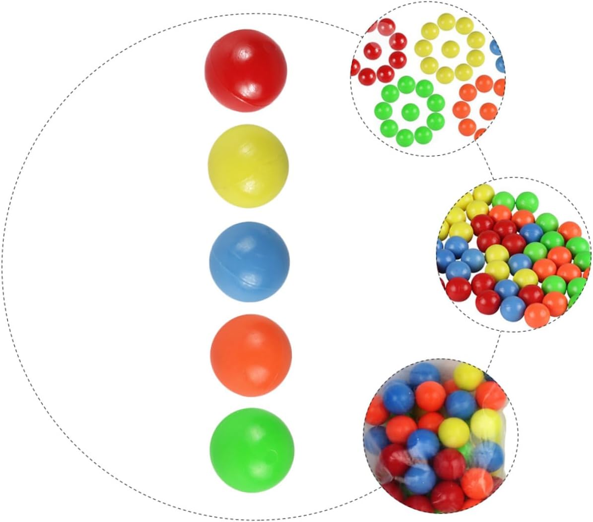 300 bolas de conteo probabilidad, bolas de aprendizaje, bolas de repuesto para juguetes, pelotas de pozo de pelotas, pelotas de pong, bolas de