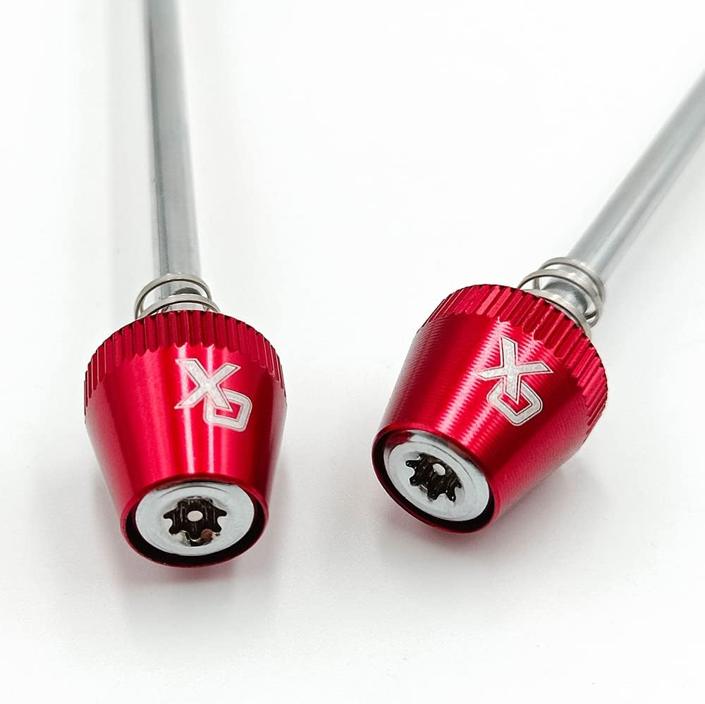 Pincho de bloqueo antirrobo 7 lóbulos cubo de rueda de bicicleta y 10 muelles (rojo)