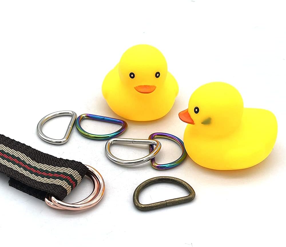 Anillos D de metal con hebillas en D  Clips de hebilla en forma de D no soldados de 1 pulgada, hebillas de cinturón, bolsas de hardware, anillo para