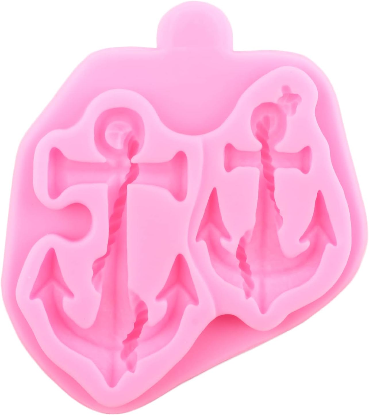 Mujiang Moldes de silicona para timón de ancla, soga salvavidas, molde de fondant, moldes de chocolate pirata para decoración de pasteles de azúcar,