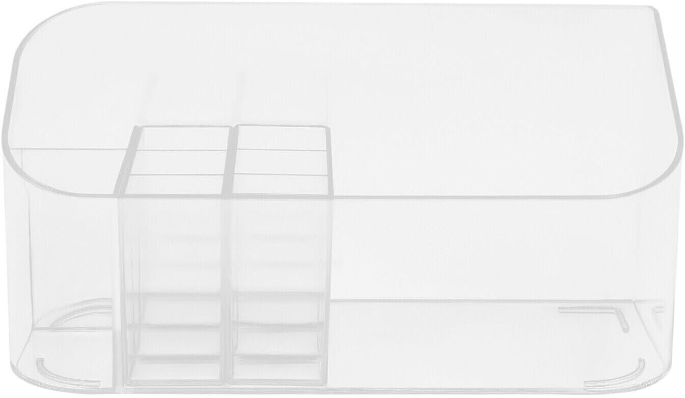Organizador de maquillaje transparente, caja organizadora de maquillaje, contenedores de almacenamiento de cosméticos, organizador de encimera para
