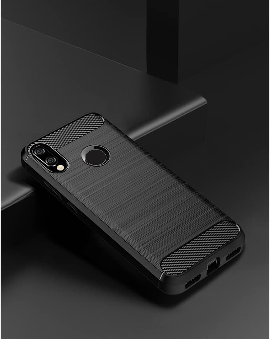 Koarwvc Funda de teléfono para Huawei Y6 2019, Huawei Y6 Pro 2019, Huawei Y6s Case Honor 8A, funda de fibra de carbono a prueba de golpes,