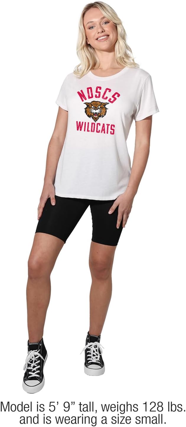 Colección oficial de camisetas sueltas con logotipo desgastado grande universitario, color blanco