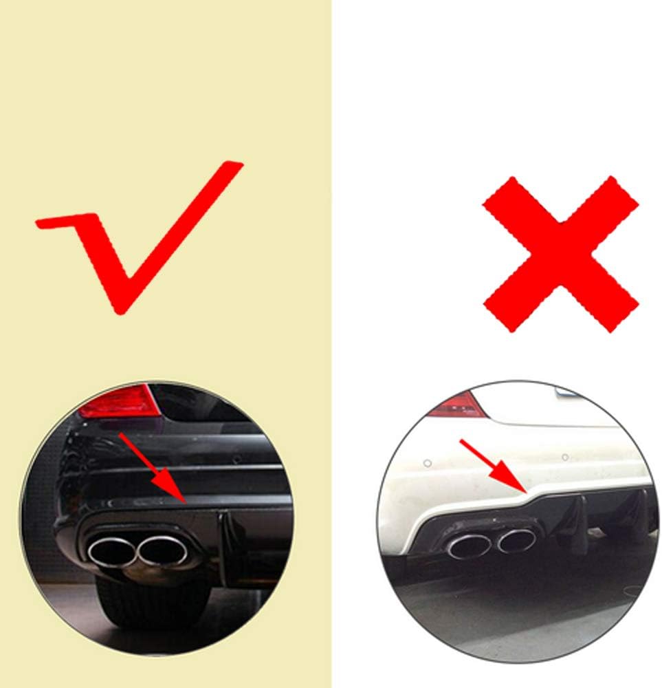Difusor trasero de fibra de carbono para Mercedes Benz C63 AMG Sedan W204 2008-2011 parachoques trasero cenefa divisora alerón (con aleta de