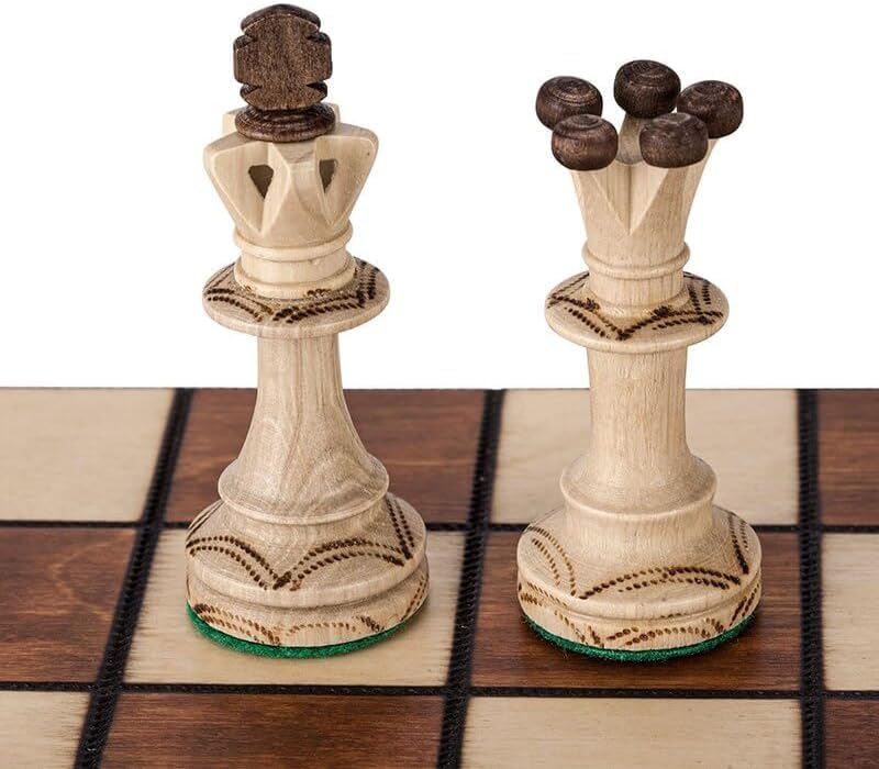 GAENZA Nuevo juego de ajedrez profesional, juego de ajedrez de madera plegable con piezas de ajedrez y ranuras de almacenamiento, juegos de mesa