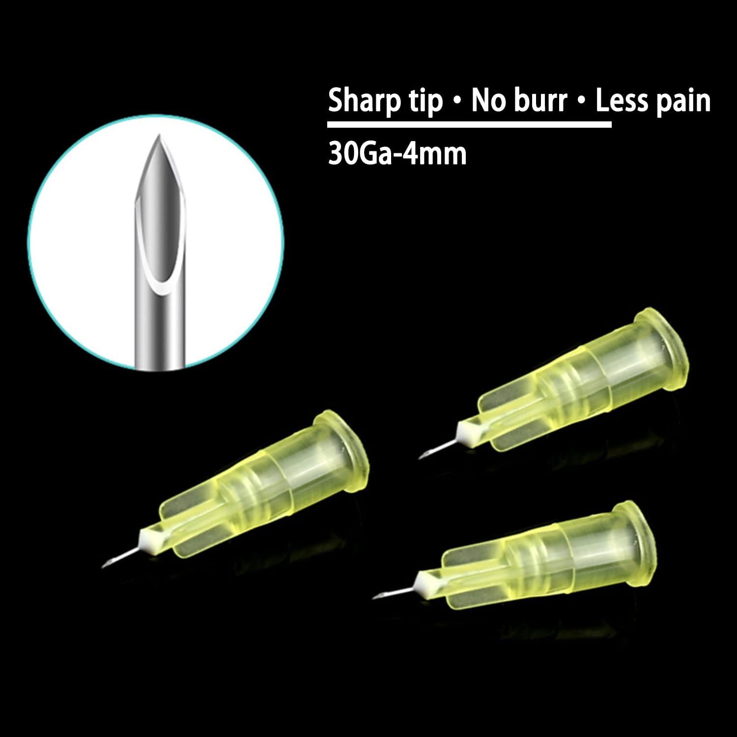 Aguja desechable Luer Lock 30Ga 0.157 in 100Pack (30Ga-0.157 in)