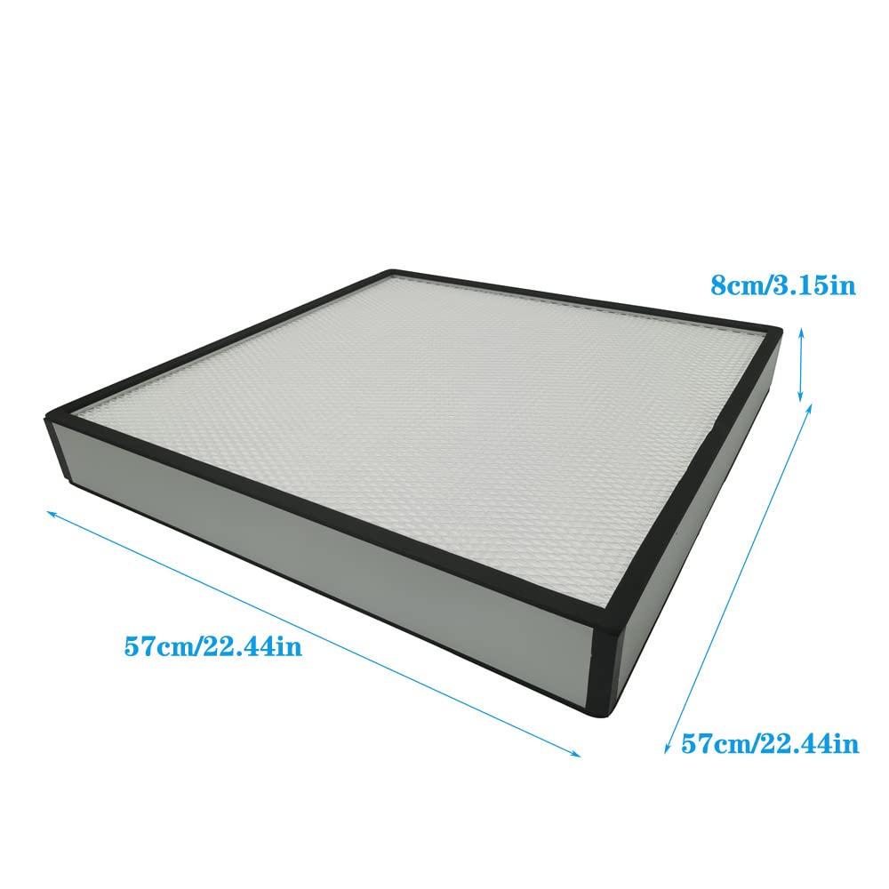 Filtros de reemplazo de filtro de alta eficiencia HEPA 22.44 × 22.44 × 3.15 in para banco limpio de flujo de aire de campana de flujo laminar