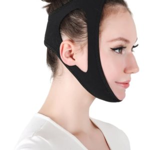 Correa de barbilla antironquidos, correa ajustable para la barbilla con cinta mágica, correa de corrección respiratoria, cómoda, universal, Correa de barbilla antironquidos, correa ajustable para la barbilla con cinta mágica, correa de corrección respiratoria, cómoda, universal,