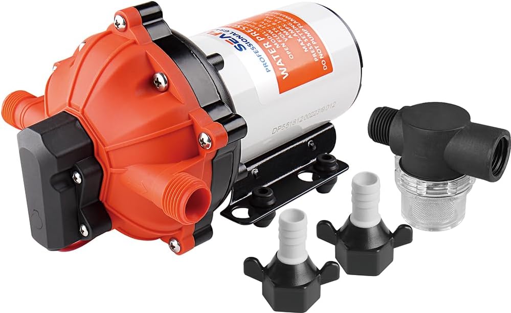SEAFLO Bomba de diafragma serie 55 – 12V CC, 5.5 GPM, 60 PSI