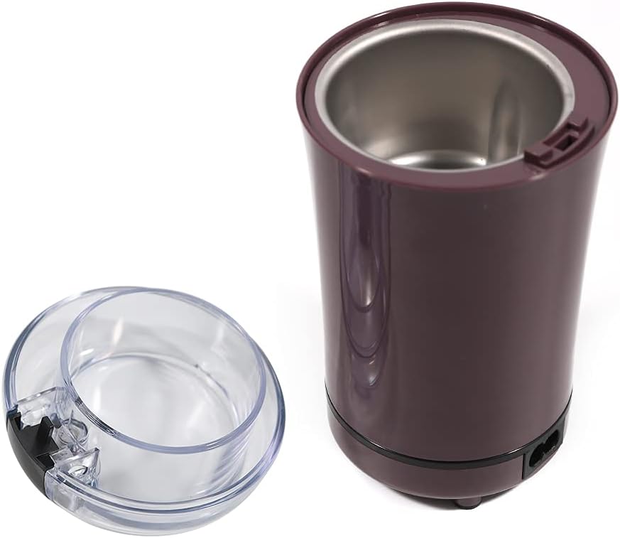 Molinillo de café eléctrico, molienda rápida de cuchillas para granos de café, especias, nueces de hierbas, granos, control de un solo toque, hoja
