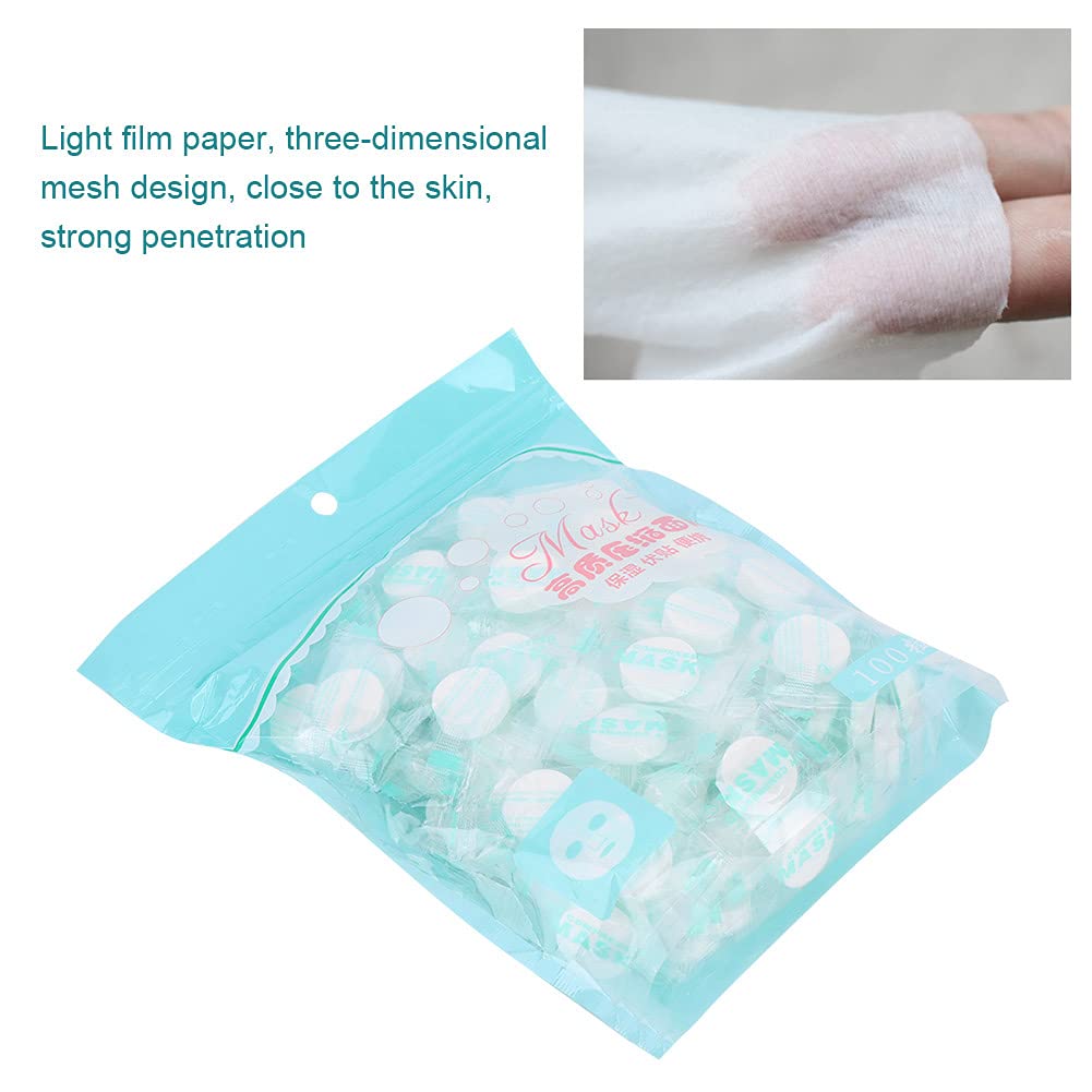 Máscara facial desechable de algodón comprimido, 100 unidades, para el cuidado de la piel, para mujeres, niñas, cuidado de belleza