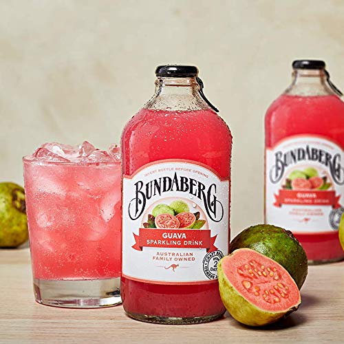 Bundaberg Bebida de frutas espumosas, guayaba, 12.7 onzas líquidas, 4 unidades