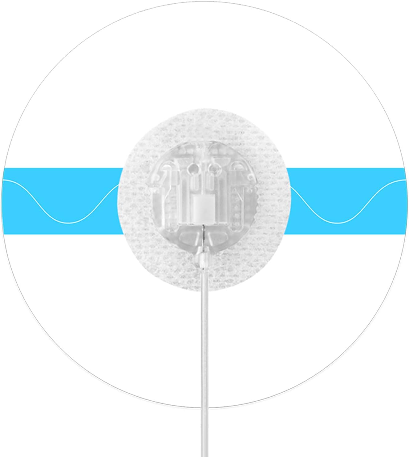 Parches adhesivos universales para bombas CGM e insulina, agujero de 0.8 pulgadas, paquete de 20 parches transparentes impermeables y transpirables,