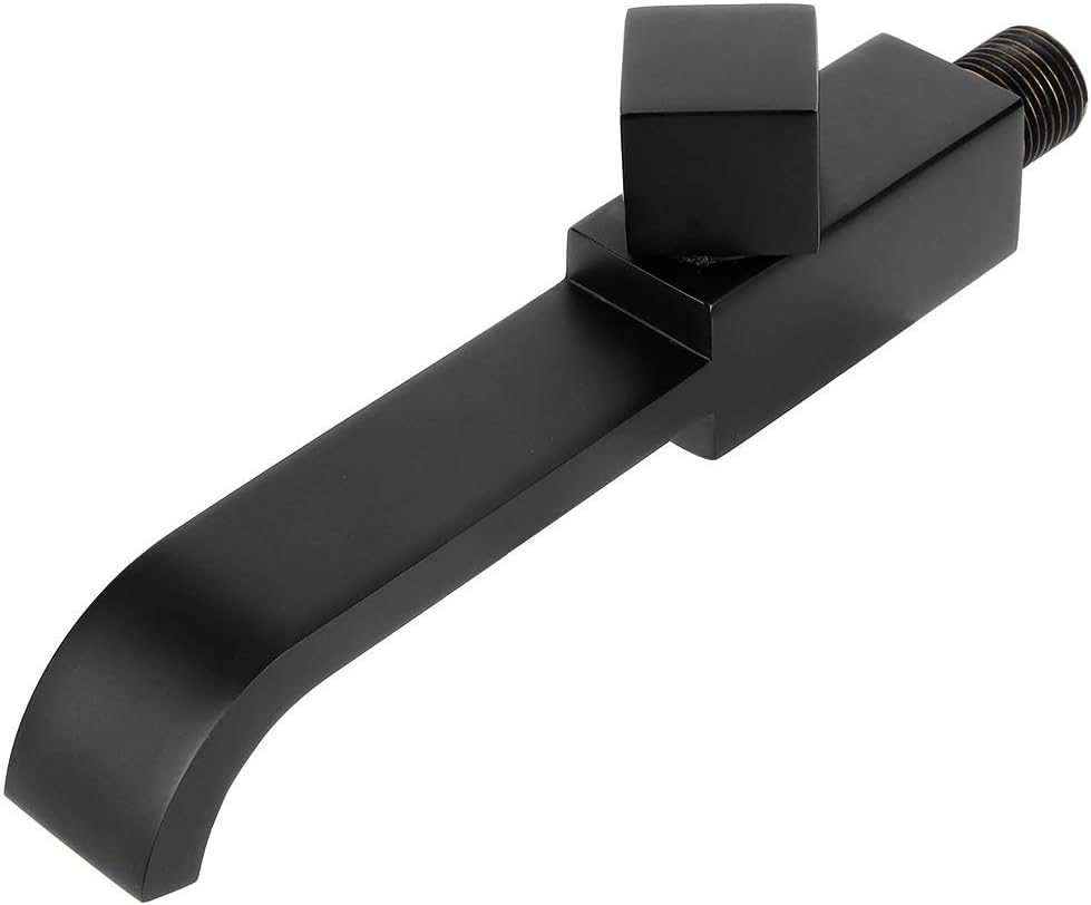 Grifo de agua de conexión de rosca G12, grifo de lavabo montado en la pared, grifo de agua fría, accesorios de baño, negro mate